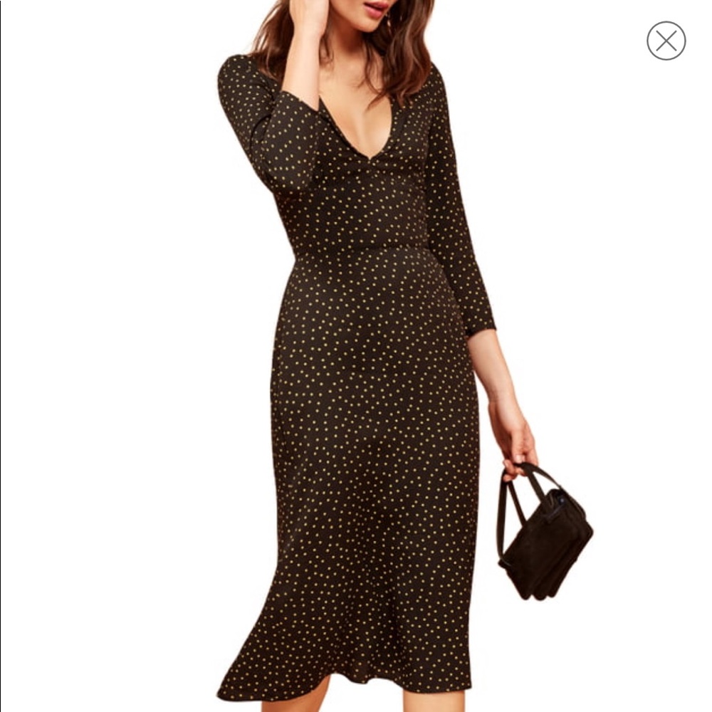 Mabel plunge midi dress